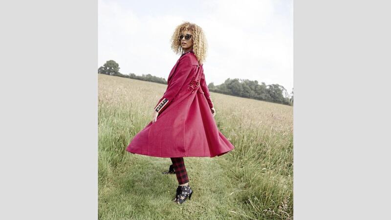 The Libertine Coat in Red, &pound;120; Check Trousers (out of stock); Wild Side Embroidered Bootees, &pound;50, available from Joe Browns 