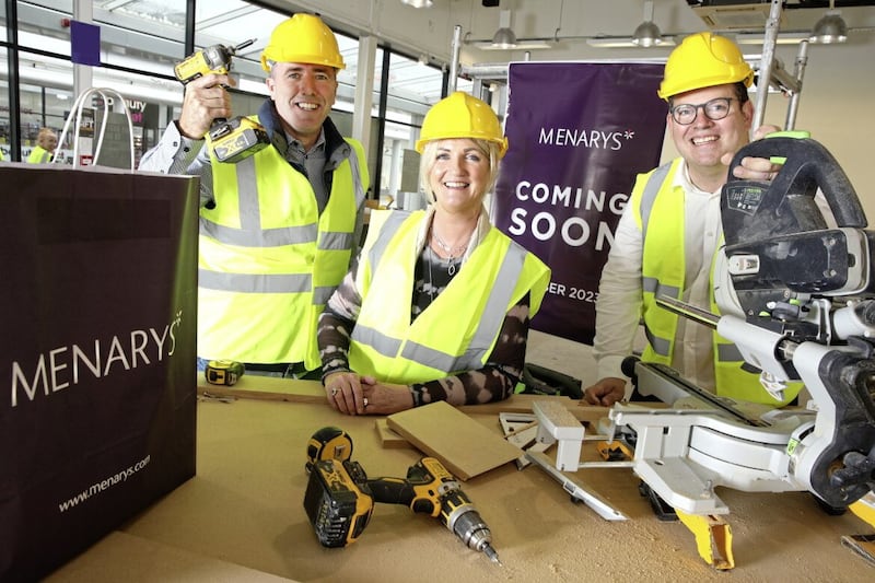 L-R: Adrian Treacy and Aileen Murnion from Menarys with Chris Flynn, centre director at The Junction. 