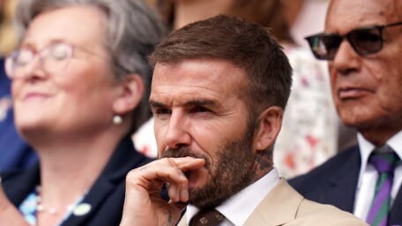 David Beckham in the royal box of centre court (John Walton/PA)