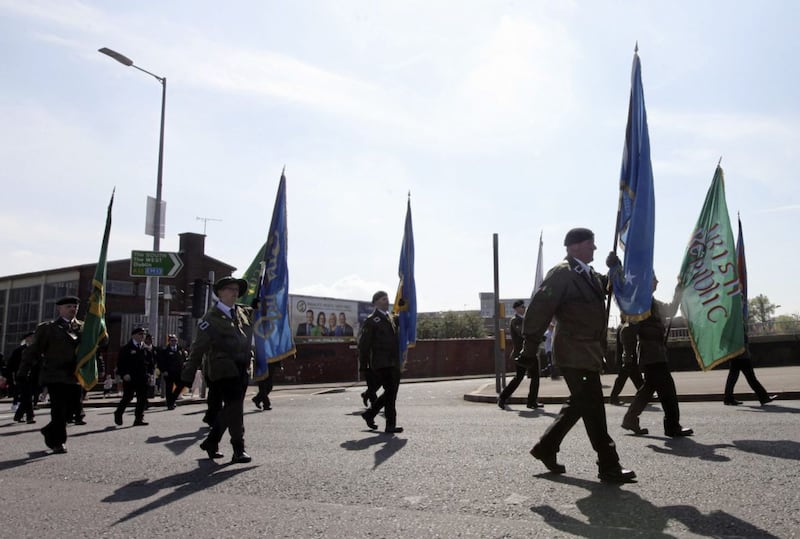 A crowd of a few hundred gathered for the annual &#39;D&#39; Company parade to mark the Easter Rising 