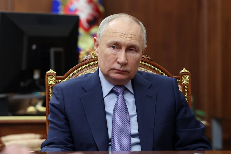 Vladimir Putin has said there will be no peace in Ukraine until Russia’s goals are met (Gavriil Grigorov, Sputnik, Kremlin Pool Photo via AP)