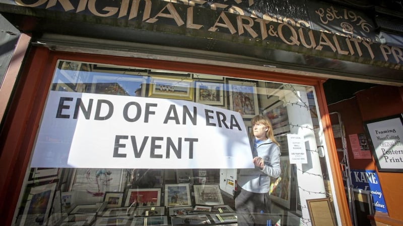 The Picture Gallery on Belfast&#39;s Queen Street is due to close in December after 45 years in business. Picture by Mal McCann 