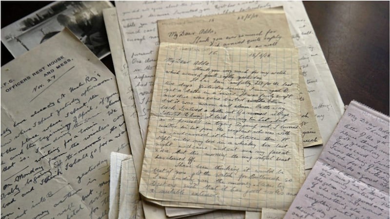 Some of Patrick Dixon&#39;s letters, which were found in the attic of Clifton House in Belfast. Picture by Hugh Russell 