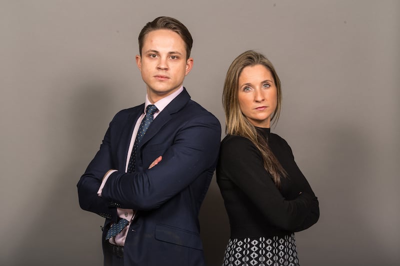 The Apprentice finalists James White and Sarah Lynn (Dominic Lipinski/PA)