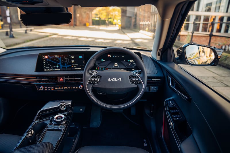 The EV6’s interior is especially modern. (Kia)
