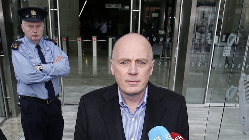Former Anglo Irish Bank chief executive David Drumm leaving Dublin District Court in 2016 
