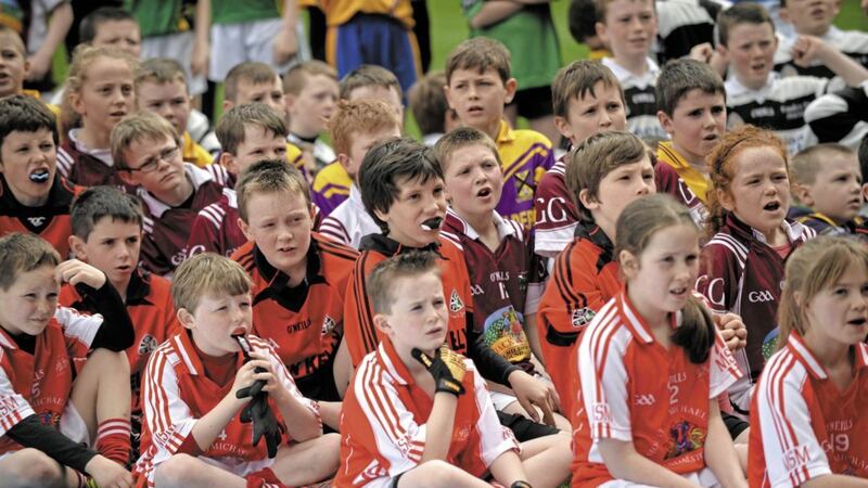 Children pictured at the GAA&#39;s first Go Games blitzes in Croke Park in 2014. Despite promoting the participation of as many children as possible, the idea of Go Games is still looked upon as sacrilegious - an attitude which isn&#39;t helping with Ireland&#39;s problem of a lack of physical activity for kids. 