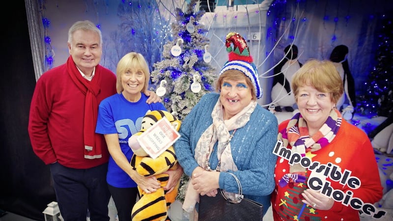 Mary Waide, Regional President of St Vincent de Paul North Region, and Pauline Brown, SVP Regional Manager, are joined by Northern Ireland&rsquo;s queen of comedy, May McFettridge, and TV presenter, Eamonn Holmes, to launch this year&rsquo;s SVP Annual Appeal 