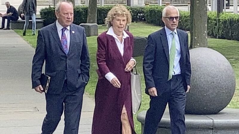 Jim Allister, Kate Hoey and Ben Habib arrive at the High Court in Belfast yesterday. Picture by Rebecca Black/PA Wire 