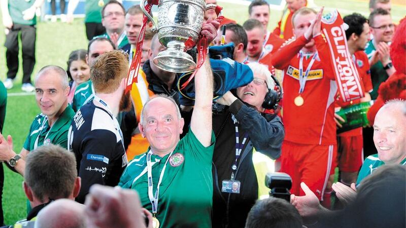 Tommy Breslin won back-to-back Irish League titles during his time in charge at Cliftonville&nbsp;&nbsp;