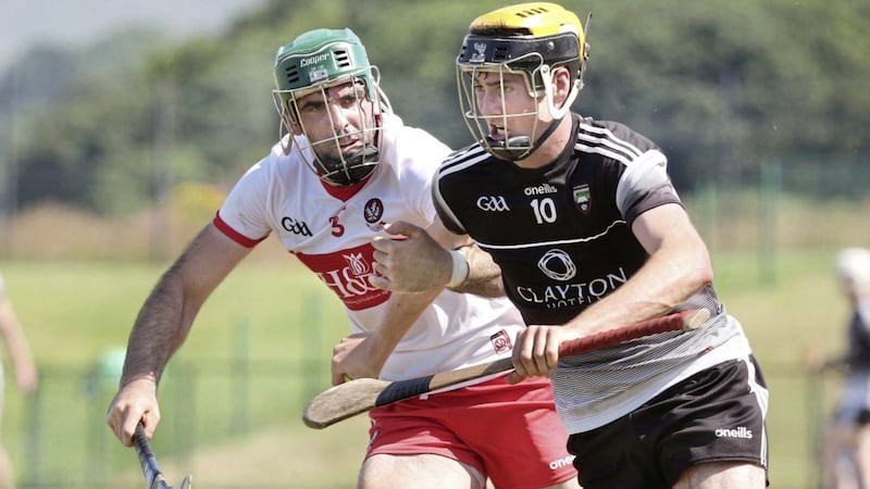 Sean Cassidy (left) started Derry&#39;s recent win over Mayo but a persistent groin issue could curtail his future involvement Picture: Margaret McLaughlin. 