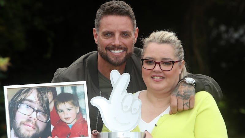 Keith Duffy with Julia McKeever, who founded The Autism Hive following the death of her son, Luke O'Hara in 2021.