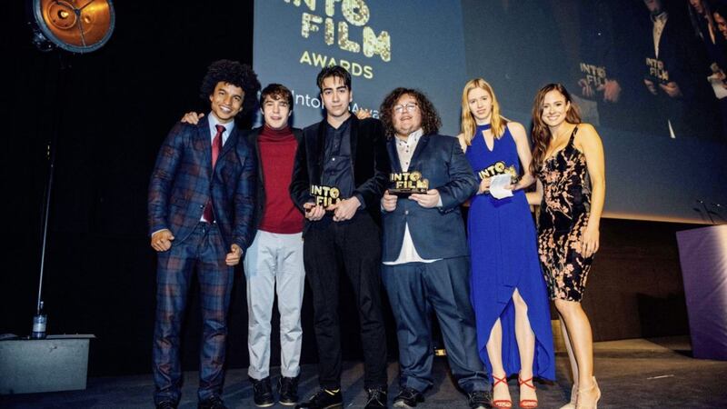 Ois&iacute;n-Tom&aacute;s &Oacute; Raghallaigh (third from right) at the Into Film Awards in London  