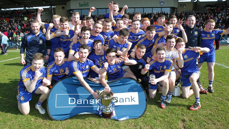 Patrician High, Carrickmacross celebrate after beating Holy Trinity, Cookstown in the MacLarnon Cup final&nbsp;<br />Picture by Margaret McLaughlin&nbsp;