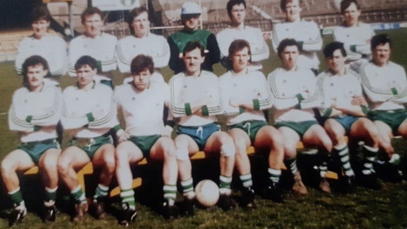 St Mary&#39;s, Burren pictured before the 1986 All-Ireland Senior Club Football Championship final against Kerry and Munster champions, and Andy Merrigan Cup holders, Castleisland Desmonds 