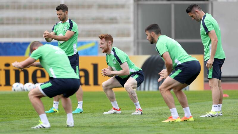 The Republic of Ireland's Stephen Quinn during a training session at the Stade de Montbauron in Versailles on Saturday<br />Picture by AP&nbsp;