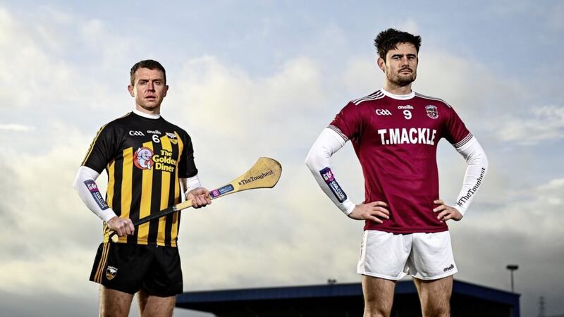 Conor Woods of Ballycran and Chrissy McKaigue of Slaughtneil 