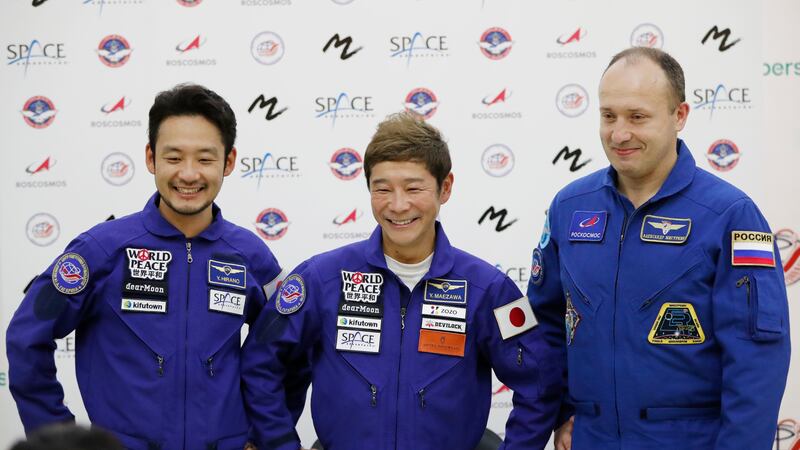Mr Maezawa, 46, and his 36-year-old producer were the first self-paying tourists to visit the space station since 2009.