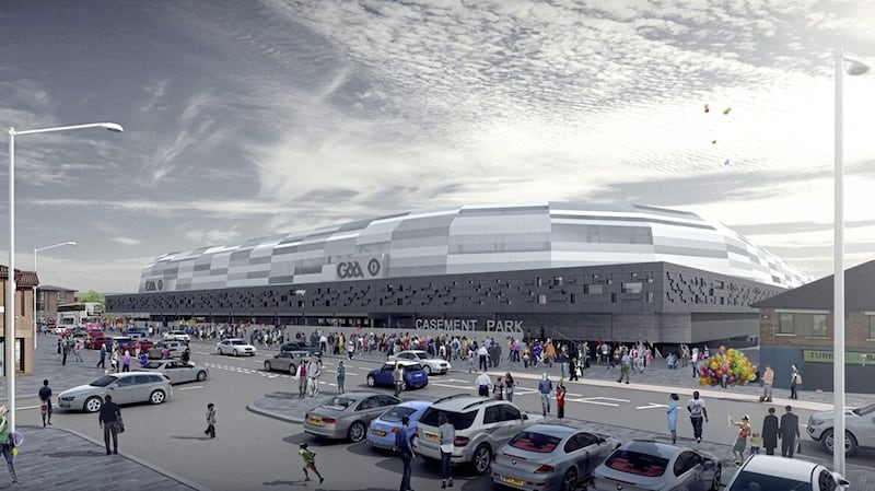 How the redeveloped Casement Park might look. But will it be completed in time for Euro 2028? 