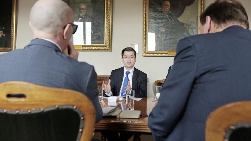 Northern Ireland secretary James Brokenshire meeting his business advisory group earlier this month 