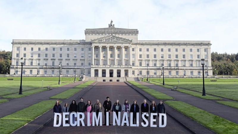 Pro-choice activists marked the change in Northern Ireland&#39;s abortion laws when MLAs met at Stormont to debate the issue last October. Picture by Niall Carson/PA Wire 