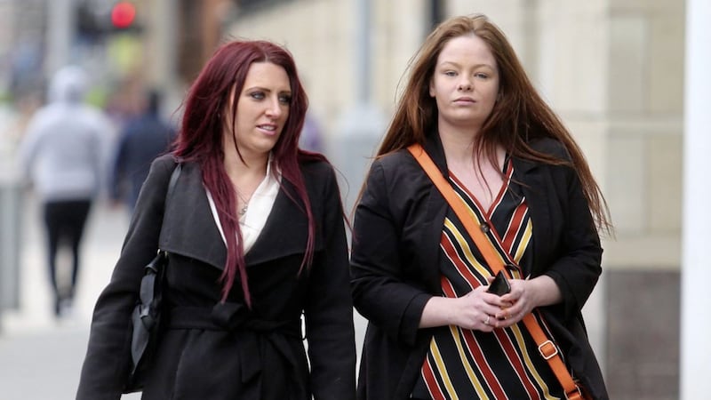 Jayda Fransen and Joleen Bunting at an earlier court hearing, Picture by Mal McCann. 