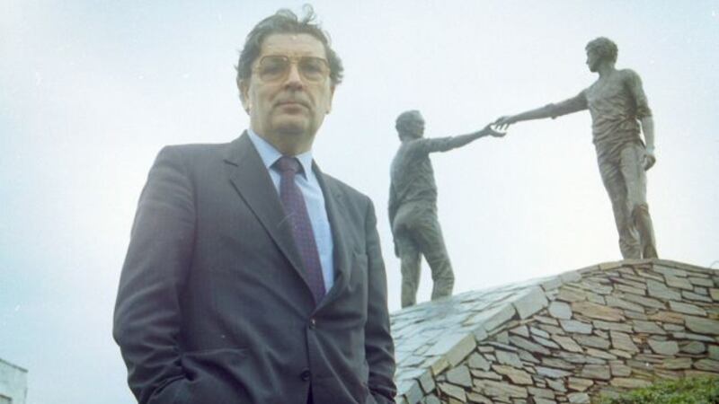 John Hume pictured in his native Derry&nbsp;