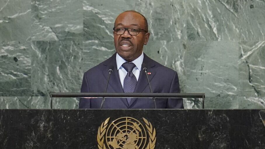 President Ali Bongo Ondimba addressed the 77th session of the UN General Assembly in September last year (Mary Altaffer/AP)