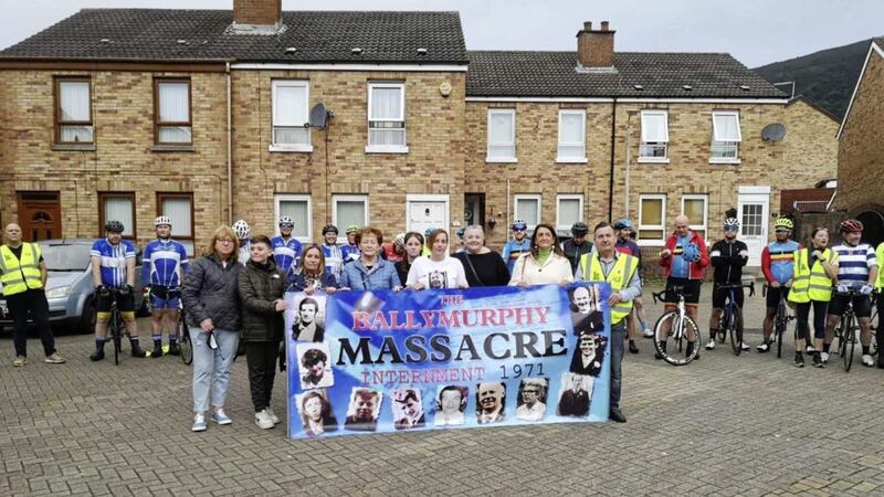 About to set off on the Ballymurphy Cycle for Truth 