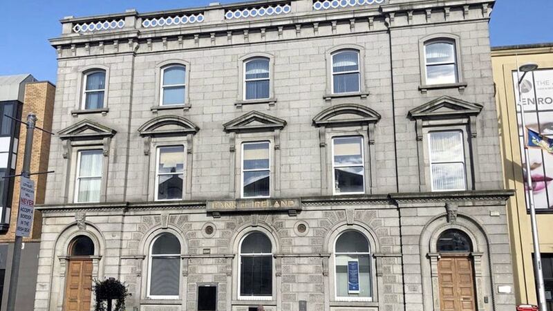 The grade B listed former Bank of Ireland building on Portadown&#39;s High Street, now on sale for &pound;325,000. 