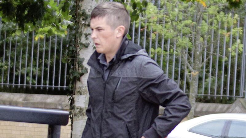 Shane Kinney arrives at Antrim Crown Court today Friday. Picture by Mark Jamieson 