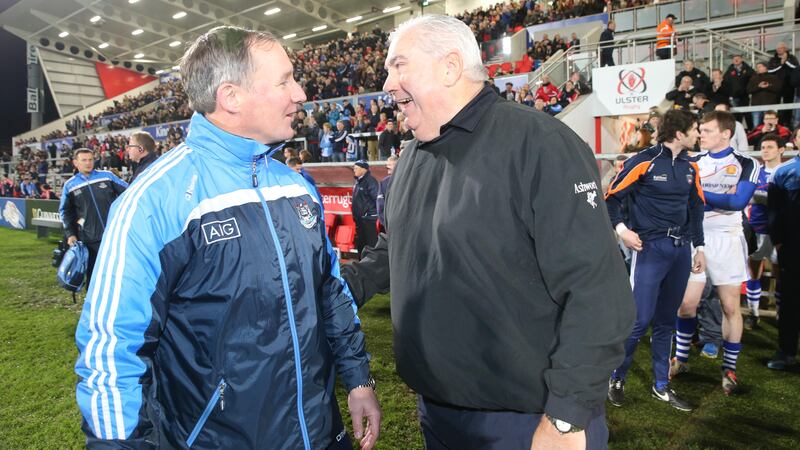 Former Dublin star Paul Clarke believes manager Jim Gavin (pictured above with Joe Kernan) will not be overly concerned with the defensive tactics sides are employing against the Sky Blues &nbsp;