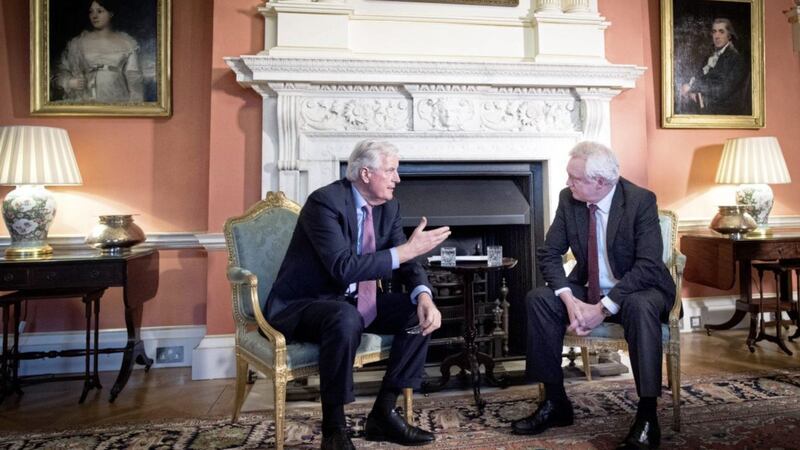 European Commission negotiator Michel Barnier held talks with Brexit Secretary David Davis at 10 Downing Street. Picture by Stefan Rousseau, Press Association 
