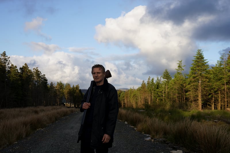 Liam Neeson as Finbar in In The Land of Saints of Sinners