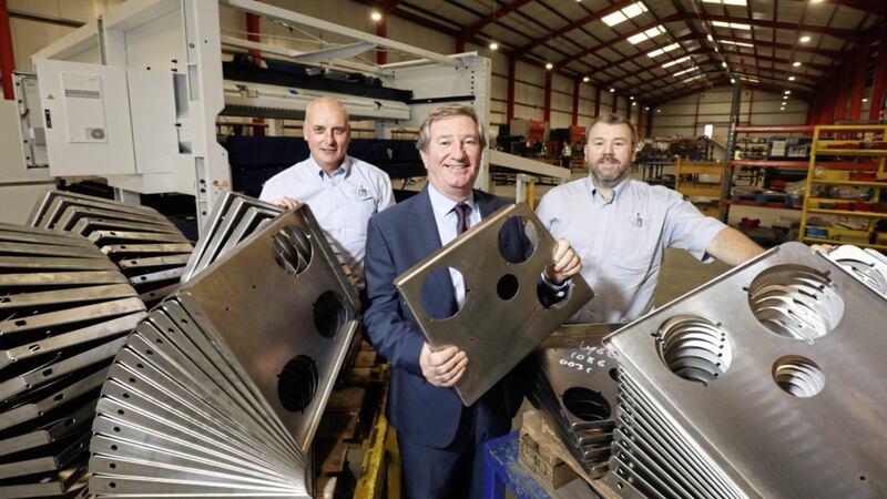 Pictured are: Seamus Murchan, director of KME Steelworks; Bill Montgomery, Invest NI and Jason Quinn, director of KME Steelworks 