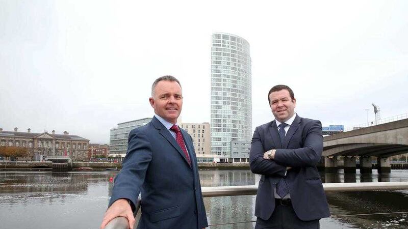 Declan Flynn, managing director of Lisney Northern Ireland, and Ciaran O&rsquo;Kane, director of property management at Lisney 