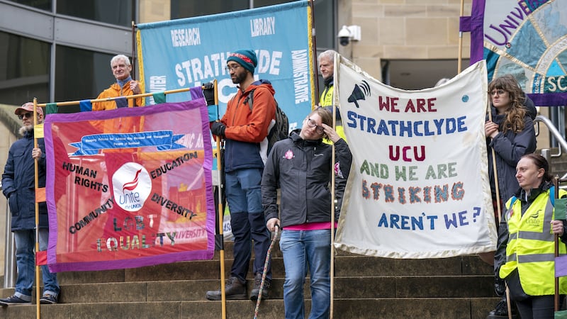 A national strike in Scottish colleges took place on September 6 (Jane Barlow/PA)