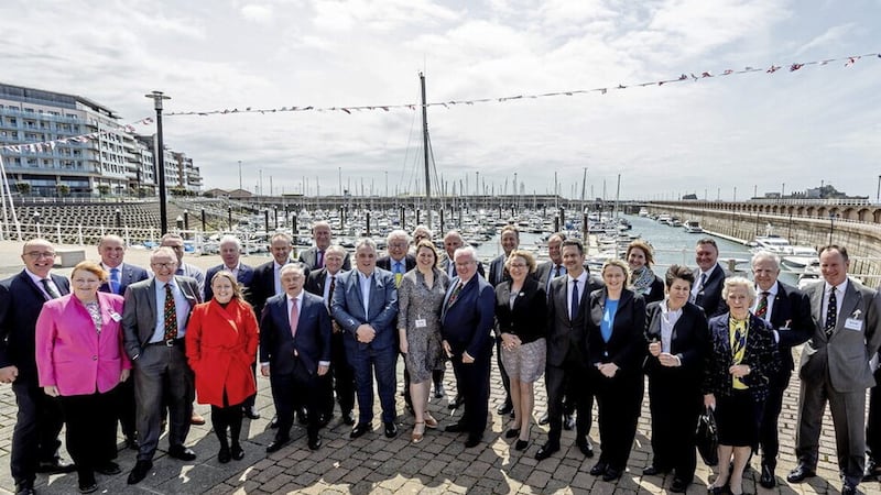 RANGE OF VIEWS: Attendees of the British Irish Parliamentary Assembly in Jersey 