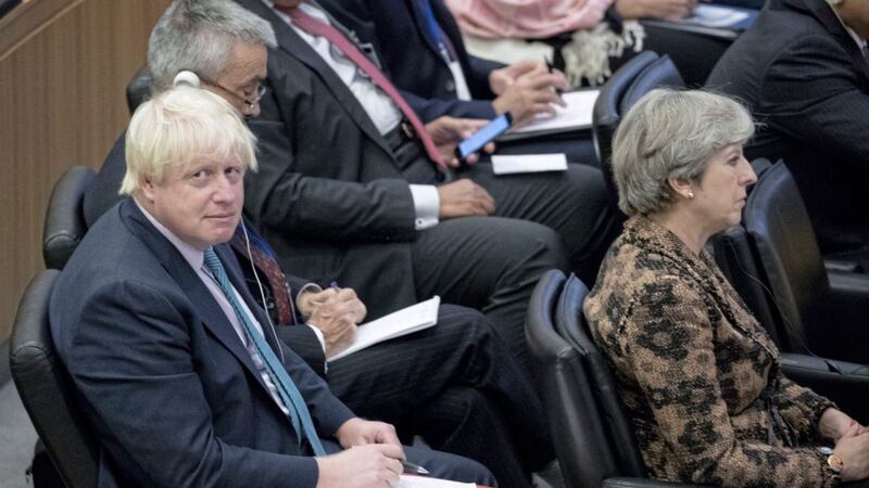 Boris Johnson faced a furious backlash on Sunday after comparing Theresa May&#39;s Brexit strategy to a &quot;suicide vest&quot; 