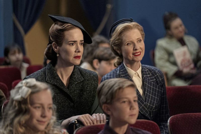 Sarah Paulson as Mildred Ratched and Cynthia Nixon as Gwendolyn Briggs in Ratched 