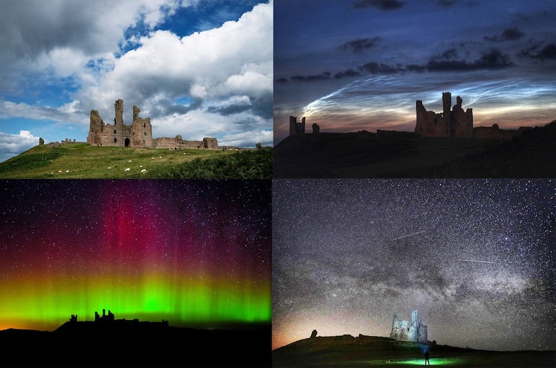 Northumberland landmarks by night