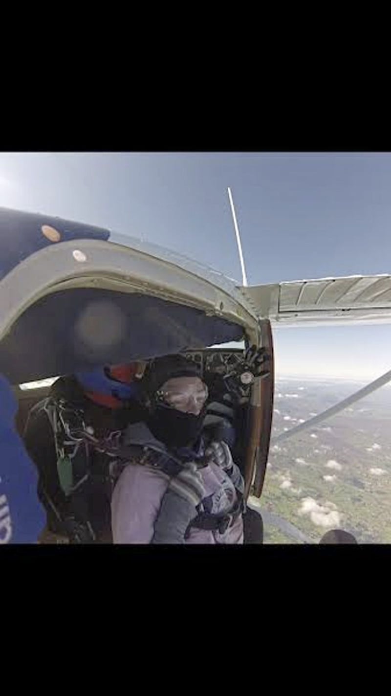Maria Barnard did a parachute jump in memory of her son Morgan 