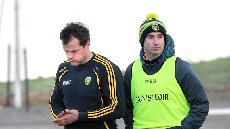 Donegal manager Rory Gallagher with influential forward Michael Murphy 