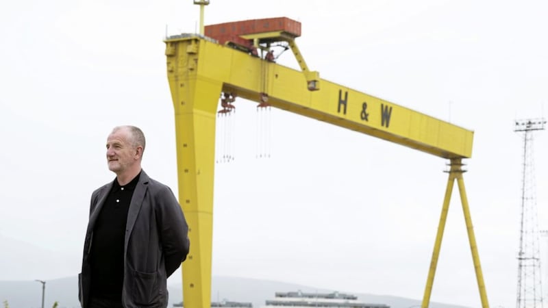Jake O&#39;Kane at the Harland &amp; Wolff shipyard in Belfast, which was placed into administration this month. Picture by Bobbie Hanvey 