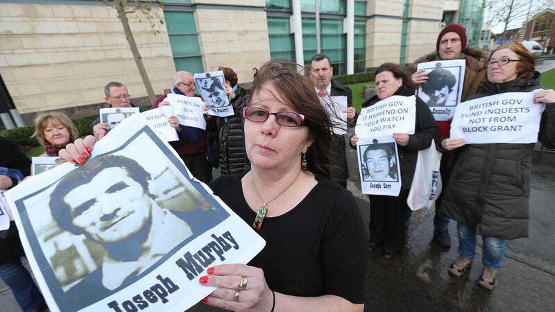 Janet Donnelly whose father Joseph Murphy was killed in Ballymurphy in 1971. Picture by Hugh Russell 