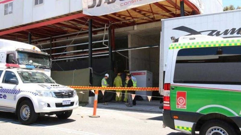 The scene of yesterday&#39;s double tragedy in Perth. Picture from ABC News 