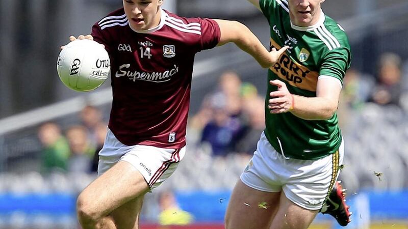 Galway's Tomo Culhane lost out to Kerry in last year's Electric Ireland Minor Football final - but got revenge in this year's semi-final.<br /> Picture by Philip Walsh