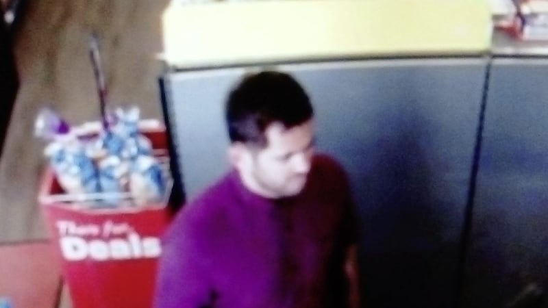A new CCTV image of missing Newtownabbey man Dean McIlwaine. Picture from PSNI 