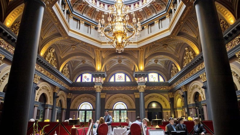 Despite 12 years as the poshest hotel in Belfast the standards haven&#39;t slipped in the Merchant Hotel&#39;s palatial Grand Hall Picture: Mark Marlow 