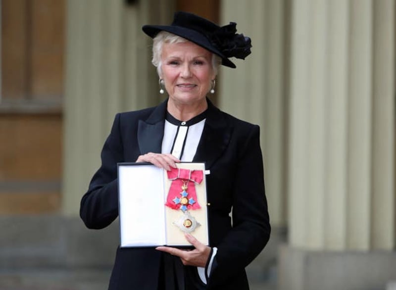 Dame Julie Walters after she made a dame by Queen Elizabeth II at an Investiture ceremony at Buckingham Palace, London.